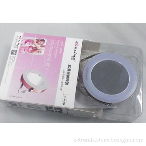 3X magnifying, mini and compact built-in LED light makeup mirror